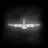 AC-130U Front Neon Silhouette