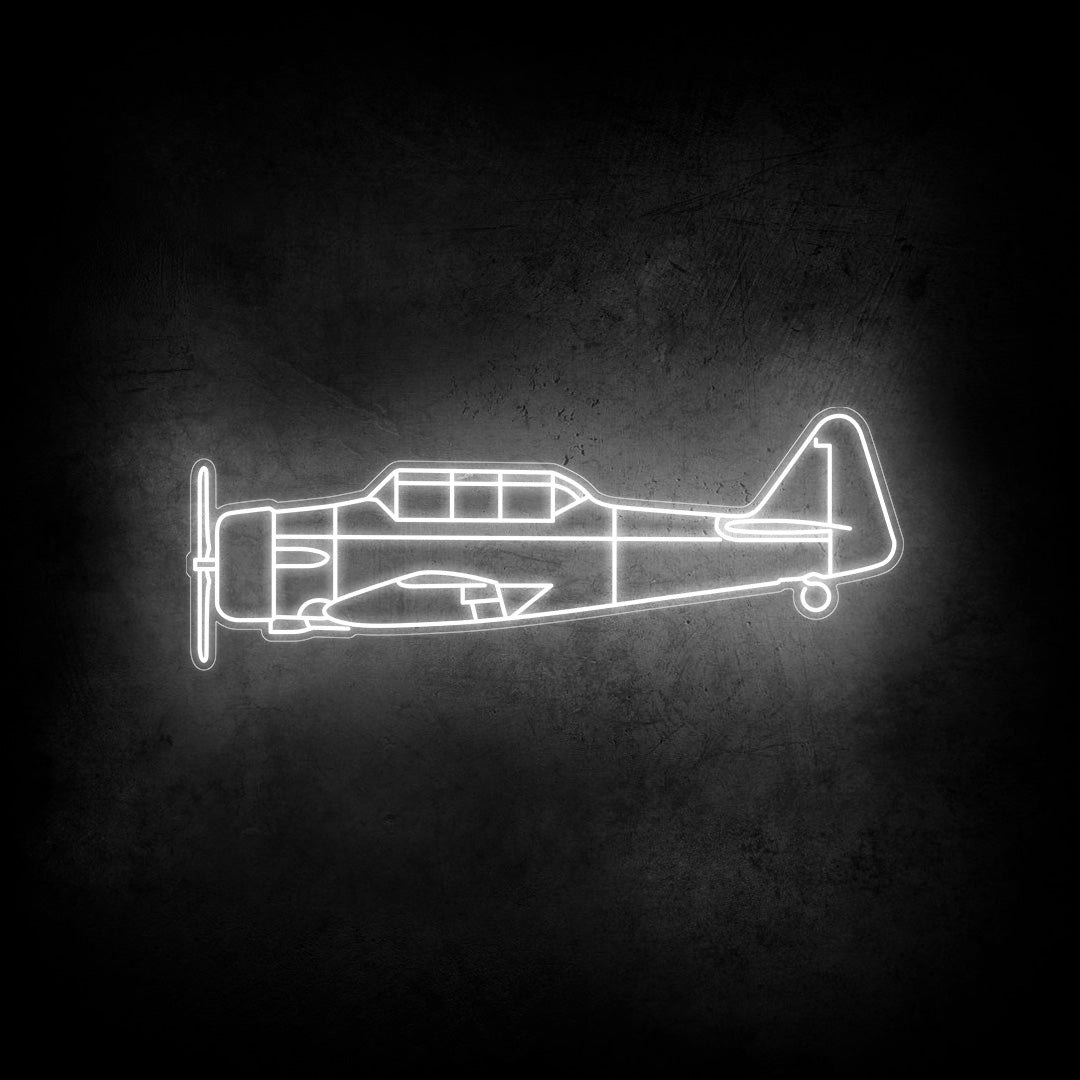 T-6D Texan Neon Silhouette