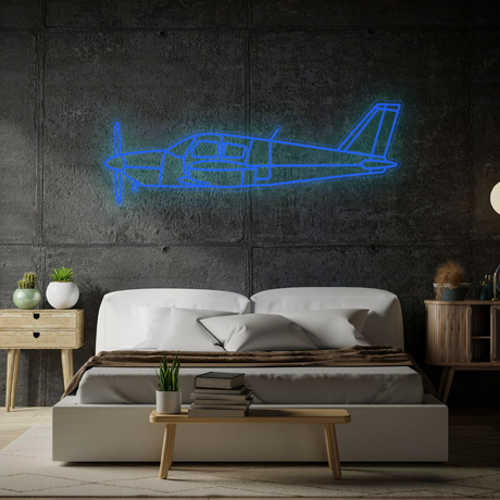 PA-28 Cherokee Neon Silhouette