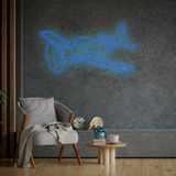 T-28 Trojan Angle Neon Silhouette