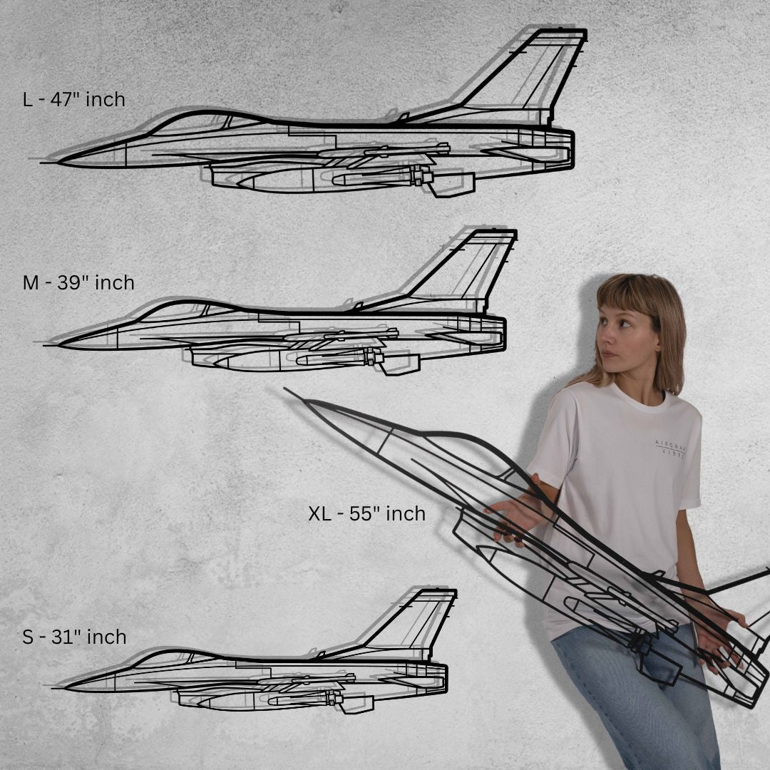 F-104G Starfighter Angle Silhouette Metal Wall Art