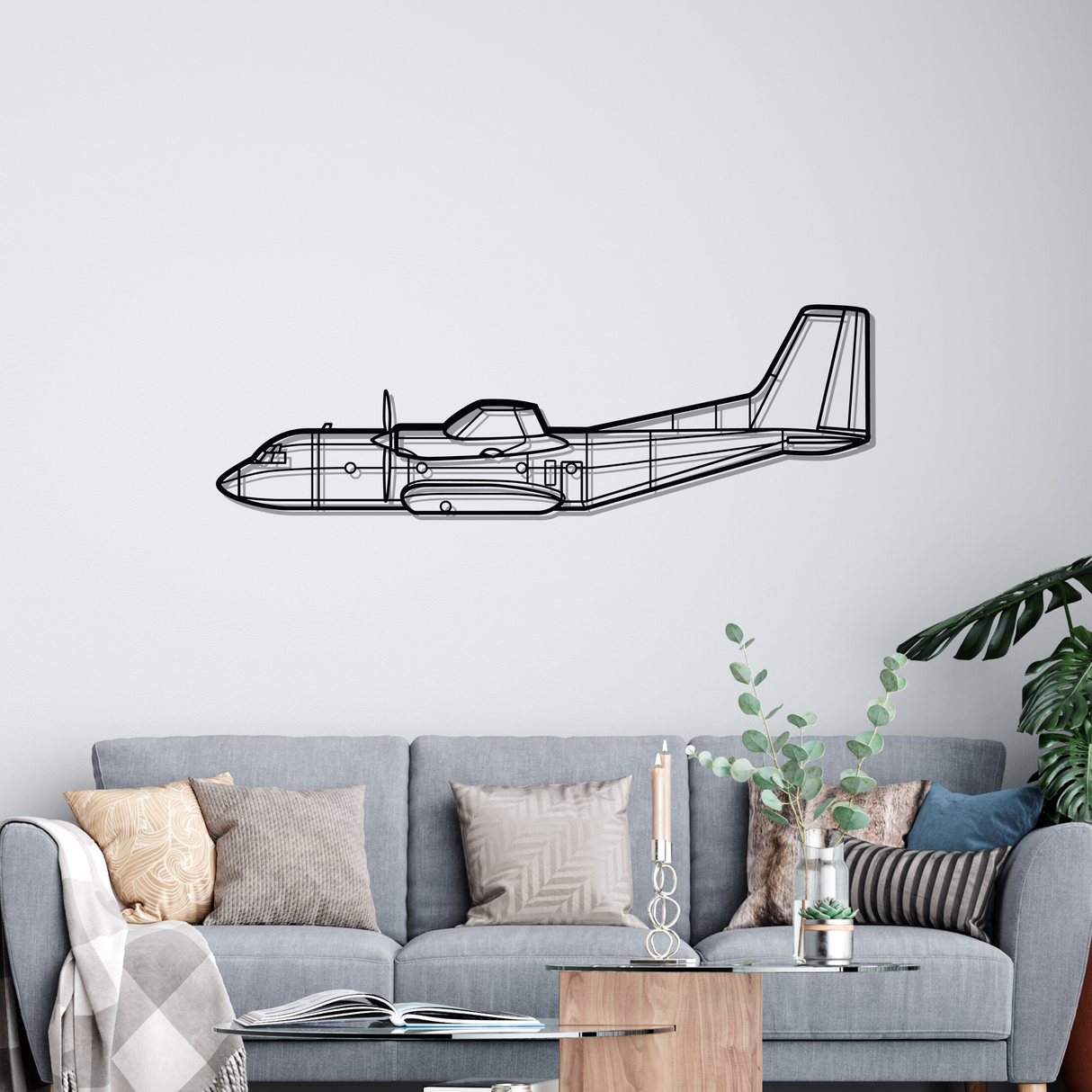 C-160 Silhouette Metal Wall Art