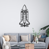 Space System Silhouette Metal Wall Art