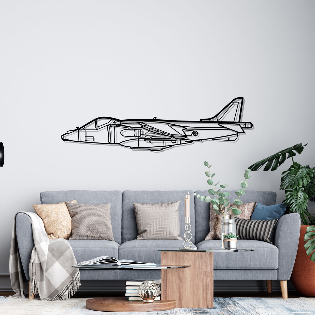 Harrier GR7 Silhouette Metal Wall Art