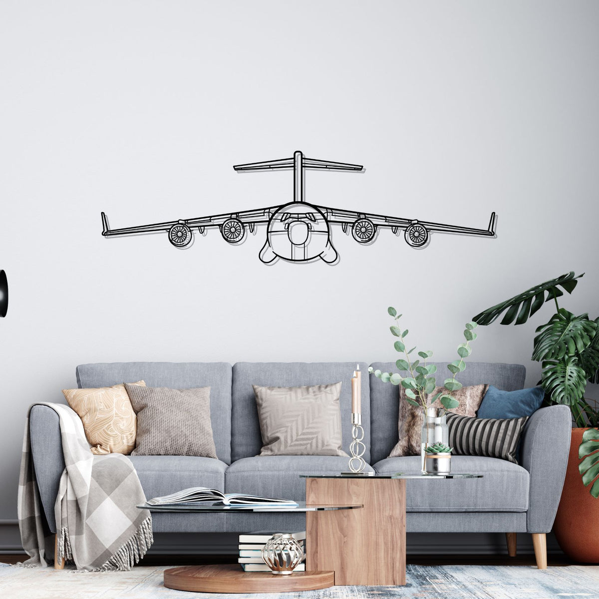 Your Custom Aircraft Silhouette Metal Wall Art