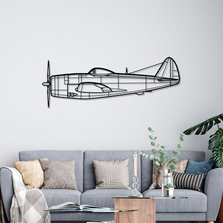 P-47D Silhouette Metal Wall Art
