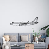 737 Silhouette Metal Wall Art