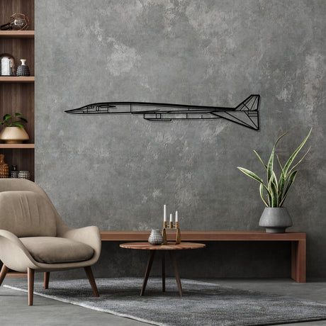 XB70 Valkyrie Silhouette Metal Wall Art