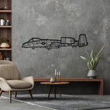 A-10 Thunderbolt 2 Silhouette Metal Wall Art
