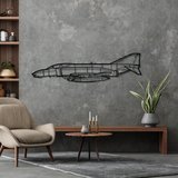F-4B Phantom 2 Navy Silhouette Metal Wall Art