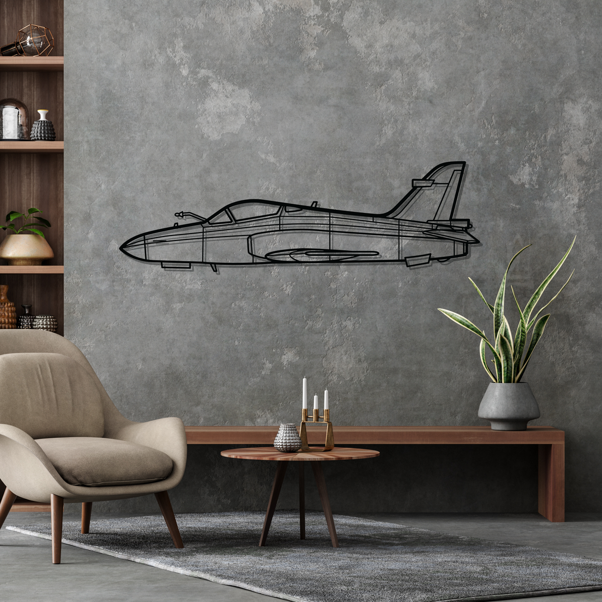 Hawk 200 Silhouette Metal Wall Art