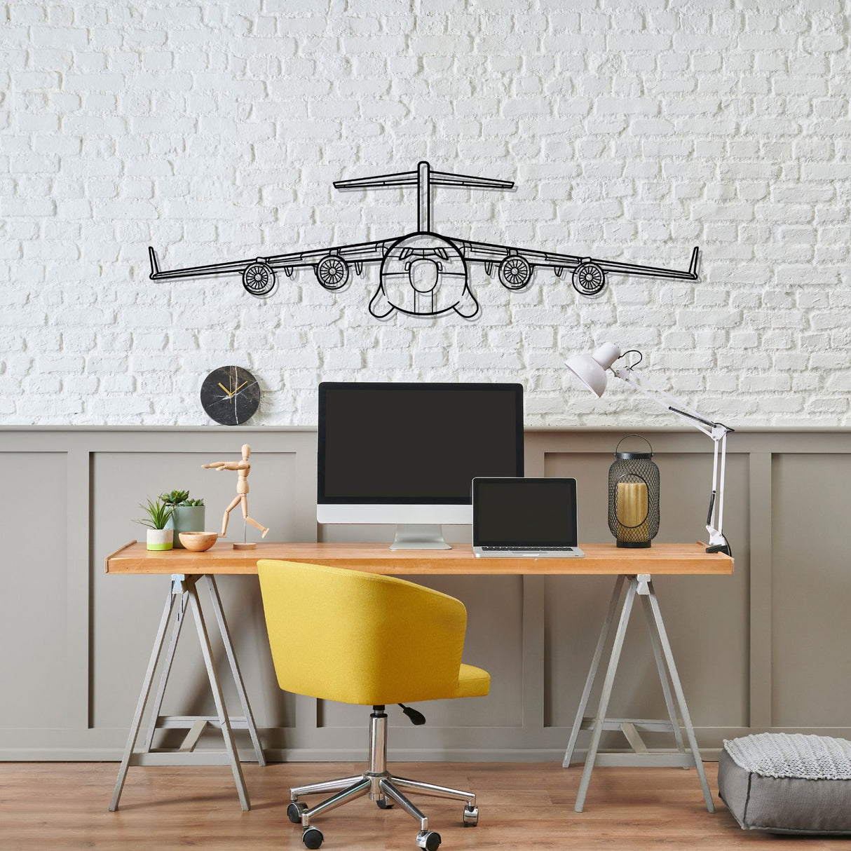 C-17 Globemaster III Silhouette Metal Wall Art