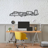 A-10 Thunderbolt 2 Silhouette Metal Wall Art