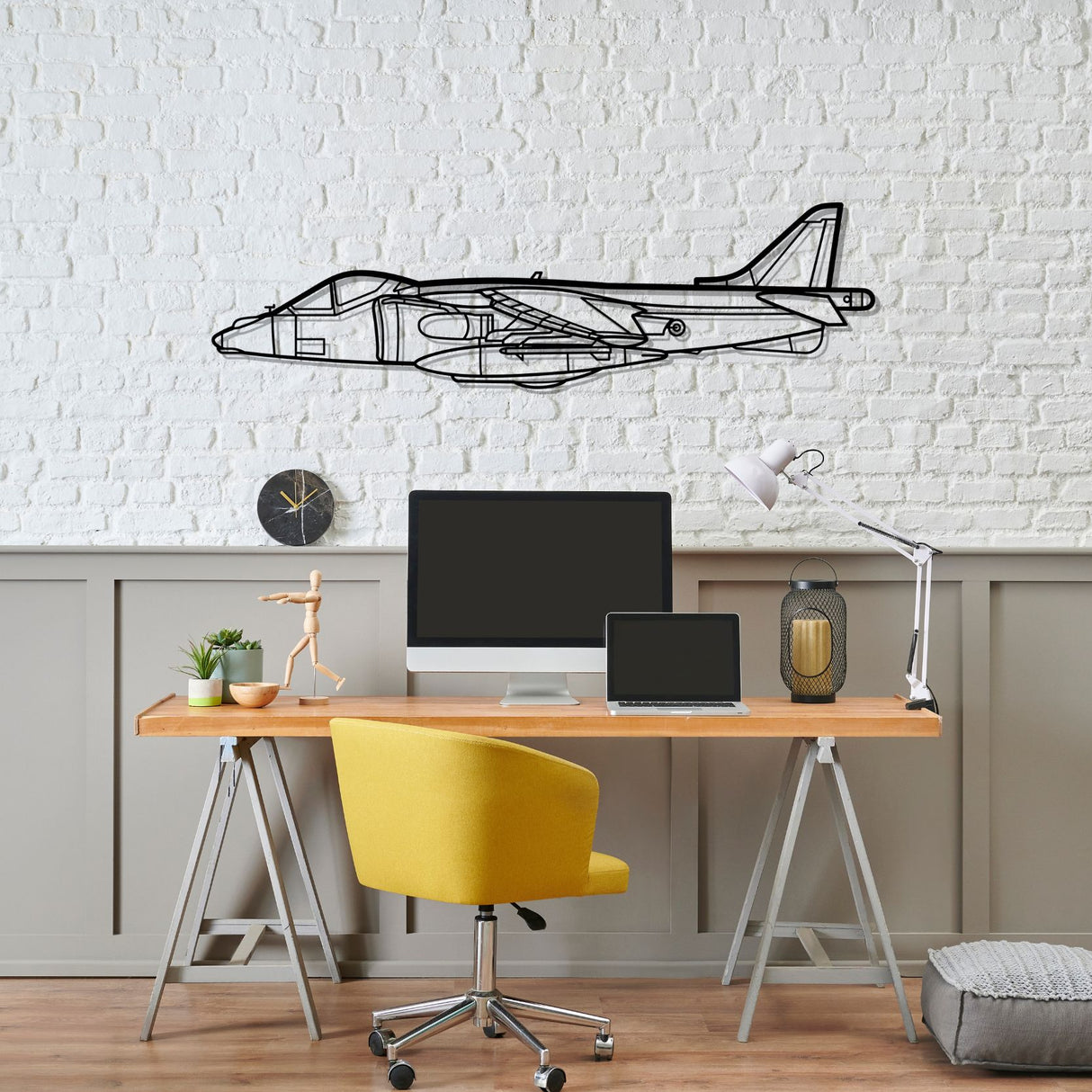 Harrier GR7 Silhouette Metal Wall Art
