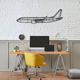 737 Silhouette Metal Wall Art