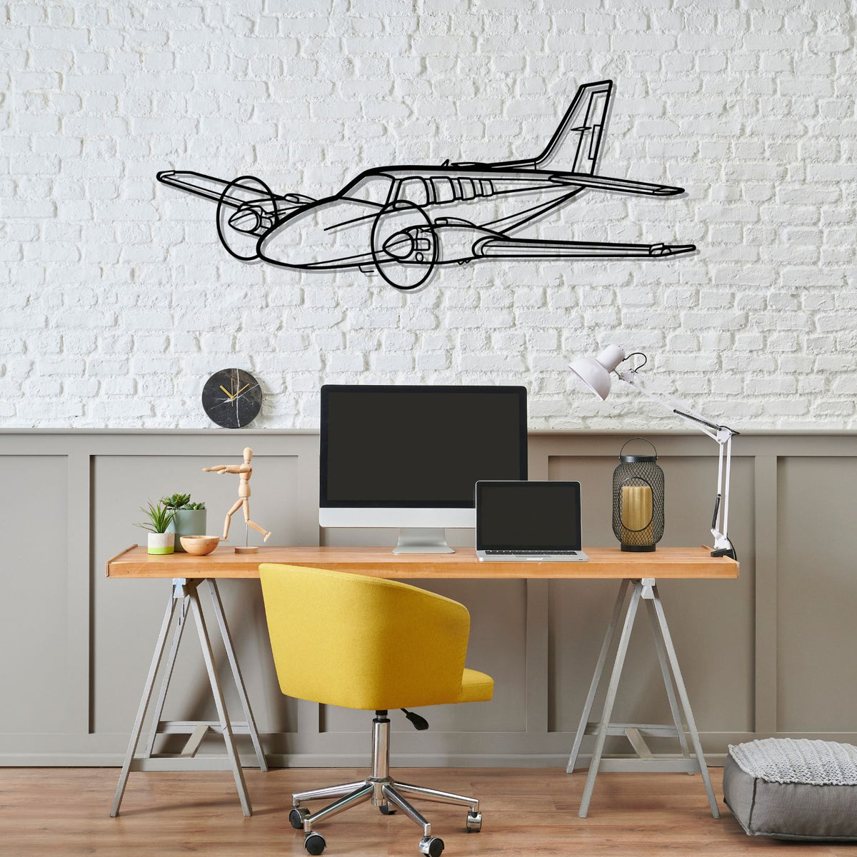 Baron 58 Silhouette Metal Wall Art